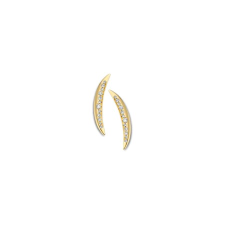 Boucles d'oreilles One More Ischia Basic en or jaune et diamants