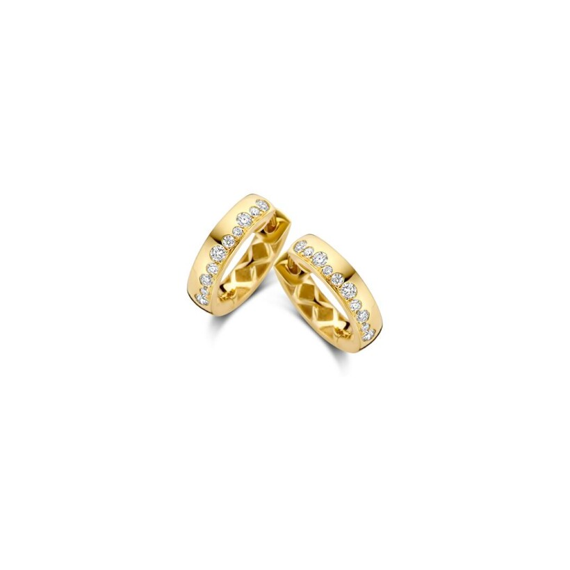 Boucles d'oreilles One More Ischia Basic en or jaune et diamants