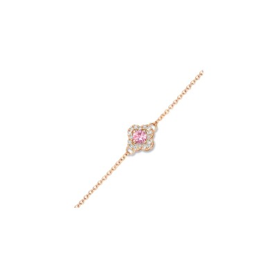 Bracelet One More Salina en or rose et saphir rose et diamants, taille brilliant