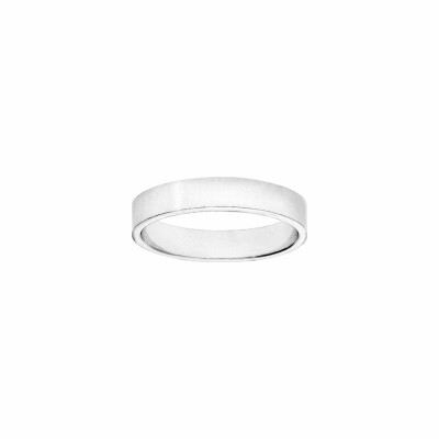 Alliance ruban 4mm en argent