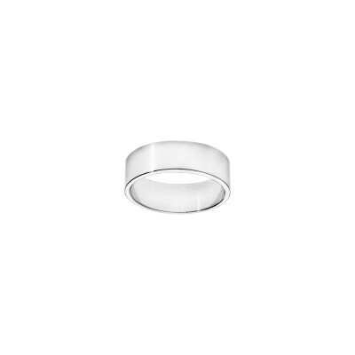 Alliance ruban 7mm en argent rhodié, taille 62