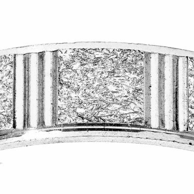 Alliance en argent rhodié diamantée