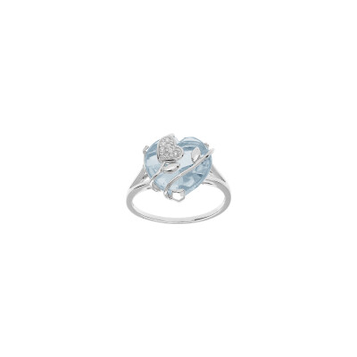 Bague en argent et oxyde de zirconium