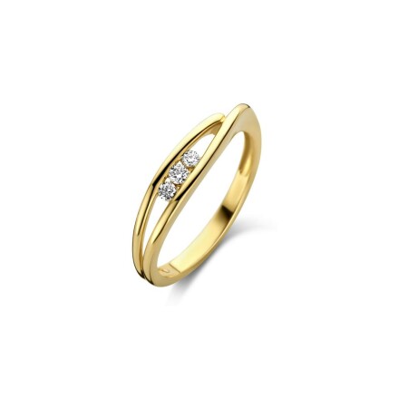 Bague en or jaune et diamants