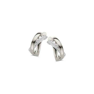 Boucles d'oreilles en or blanc et diamant