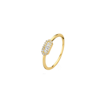 Bague en or jaune et diamant de 0.05ct