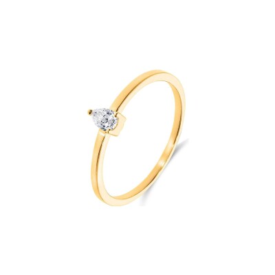 Bague en or jaune et diamant