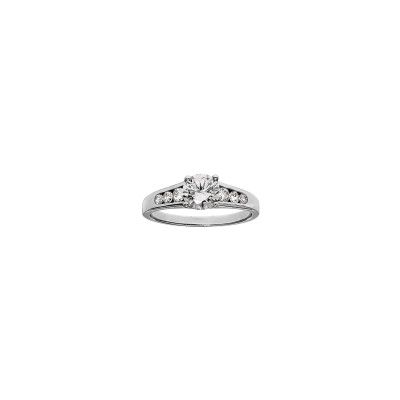 Bague en argent rhodié et oxydes de zirconium, taille 62