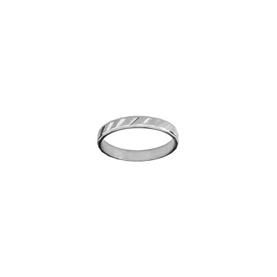 Alliance en argent rhodié, taille 62
