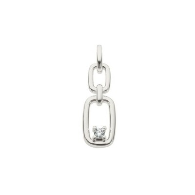 Pendentif en or blanc et diamant