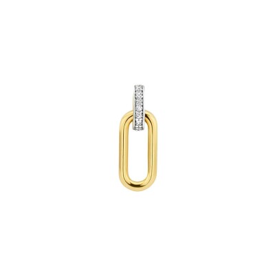 Pendentif en or jaune, or blanc et diamant