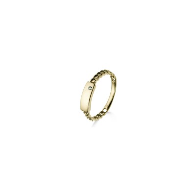 Bague en or jaune et diamants