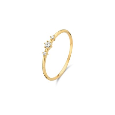 Bague en or jaune et diamants