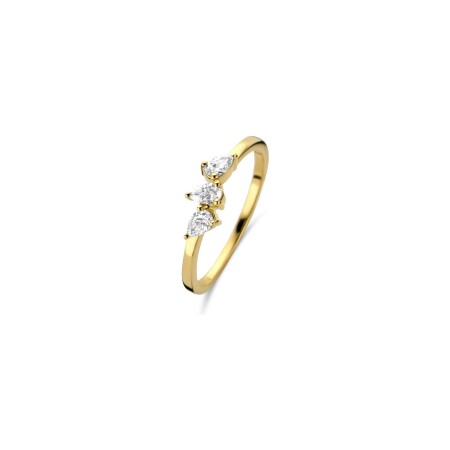 Bague en or jaune et diamants