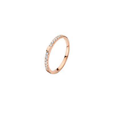 Bague en or rose et diamant