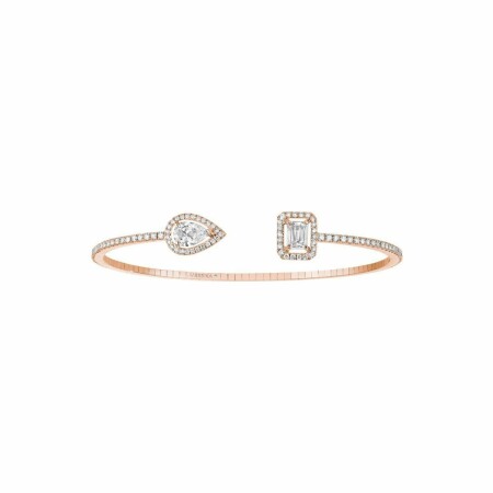 Messika Skinny Toi & Moi bracelet, rose gold, diamonds