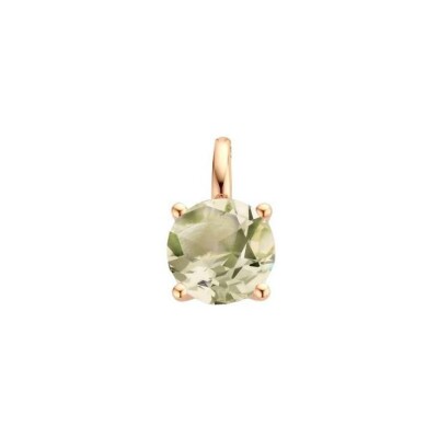 Pendentif en or rose et prasiolite