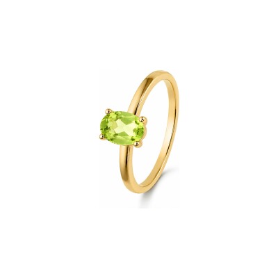 Bague en or jaune et péridot