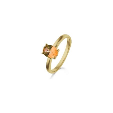 Bague en or jaune et citrine