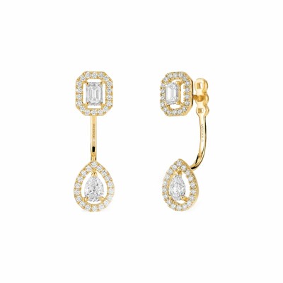 Boucles d'oreilles Messika Toi & Moi en or jaune et diamants