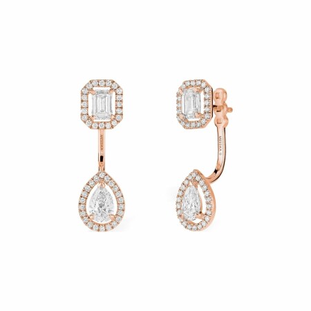 Boucles d'oreilles Messika Toi & Moi en or rose et diamants