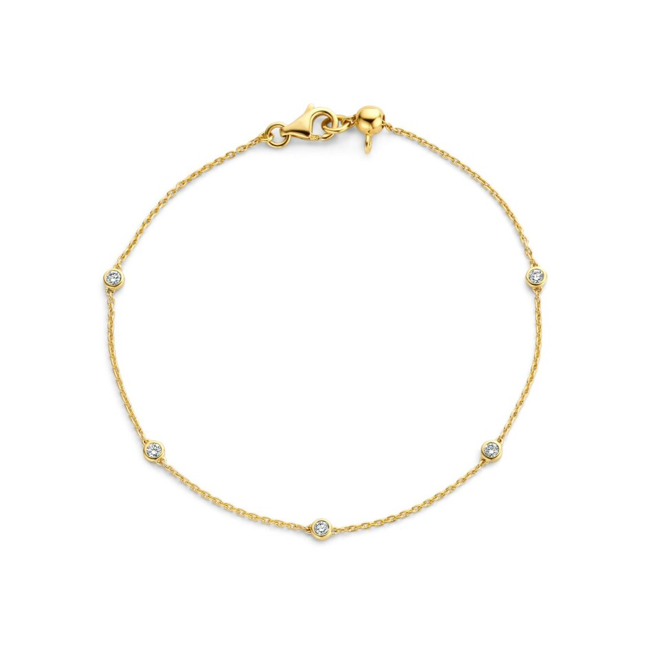 Bracelet en or jaune et diamants