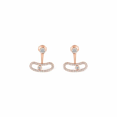 Messika Move Uno earrings, rose gold, diamonds