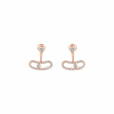 Boucles d'oreilles Messika Move Uno en or rose et diamants