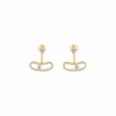 Messika Move Uno earrings, yellow gold, diamonds