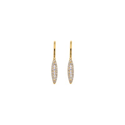 Boucles d'oreilles en or jaune et diamants de 0.20ct