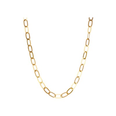 Collier en or jaune de 46 cm composé de maillons ovales