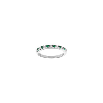 Alliance en argent rhodié et oxydes de zirconium