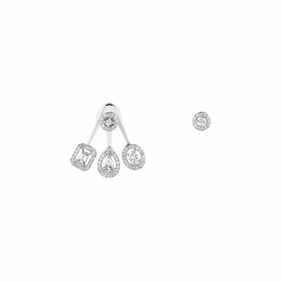 Boucles d'oreilles Messika My Twin Trio en or blanc et diamants