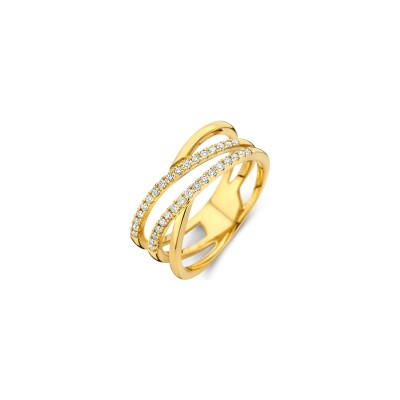 Bague en or jaune et diamant