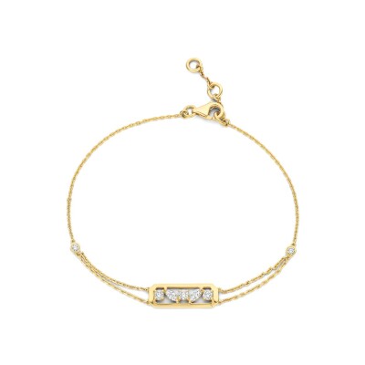 Bracelet en or jaune et diamants