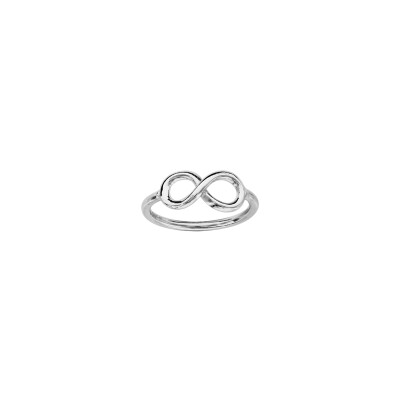 Bague de phalange motif infini en argent rhodié