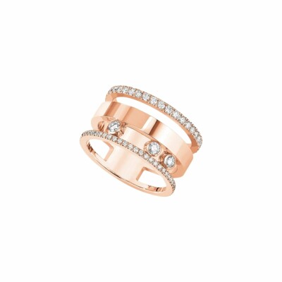 Bague Messika Move Romane GM en or rose et diamants