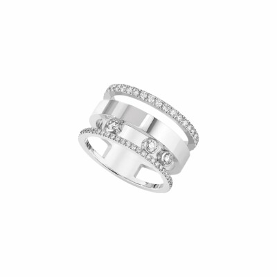 Messika Move Romane GM ring, white gold, diamonds