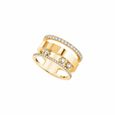 Bague Messika Move Romane GM en or jaune et diamants