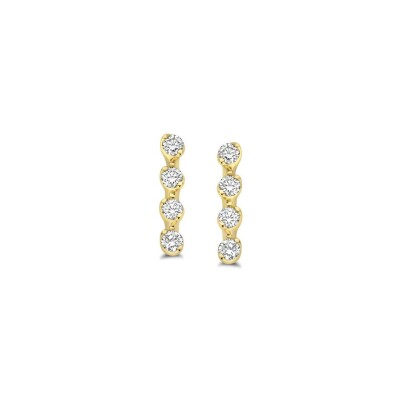 Boucles d'oreilles One More Ischia Basics en or jaune et diamants