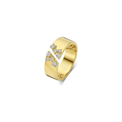 Bague en or jaune et diamant