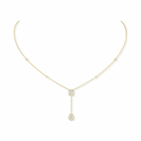 Collier cravate Messika My Twin en or jaune et diamants