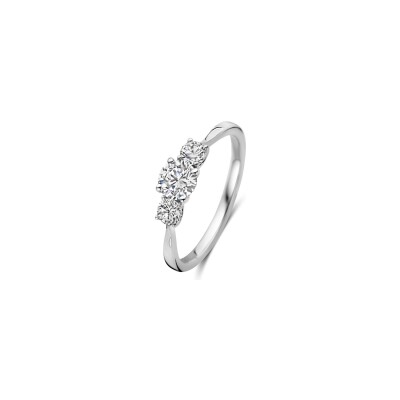 Bague en or blanc et diamant