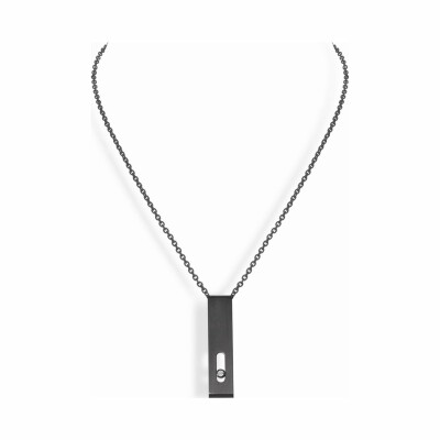 Pendentif Messika Move Titanium Graphite en titane et diamant