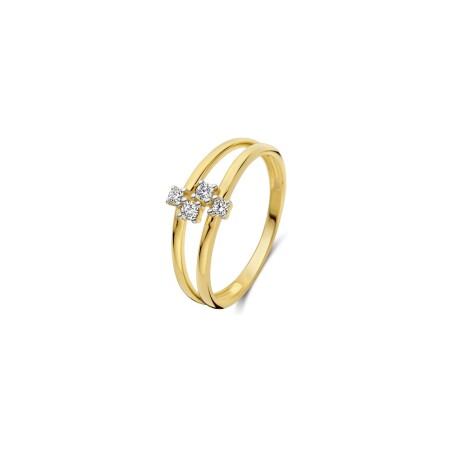 Bague en or blanc, or jaune et diamants