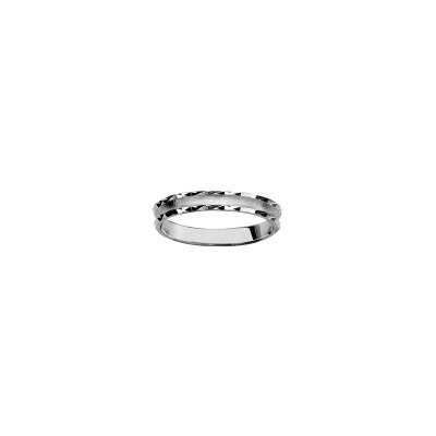 Alliance en argent rhodié, taille 54