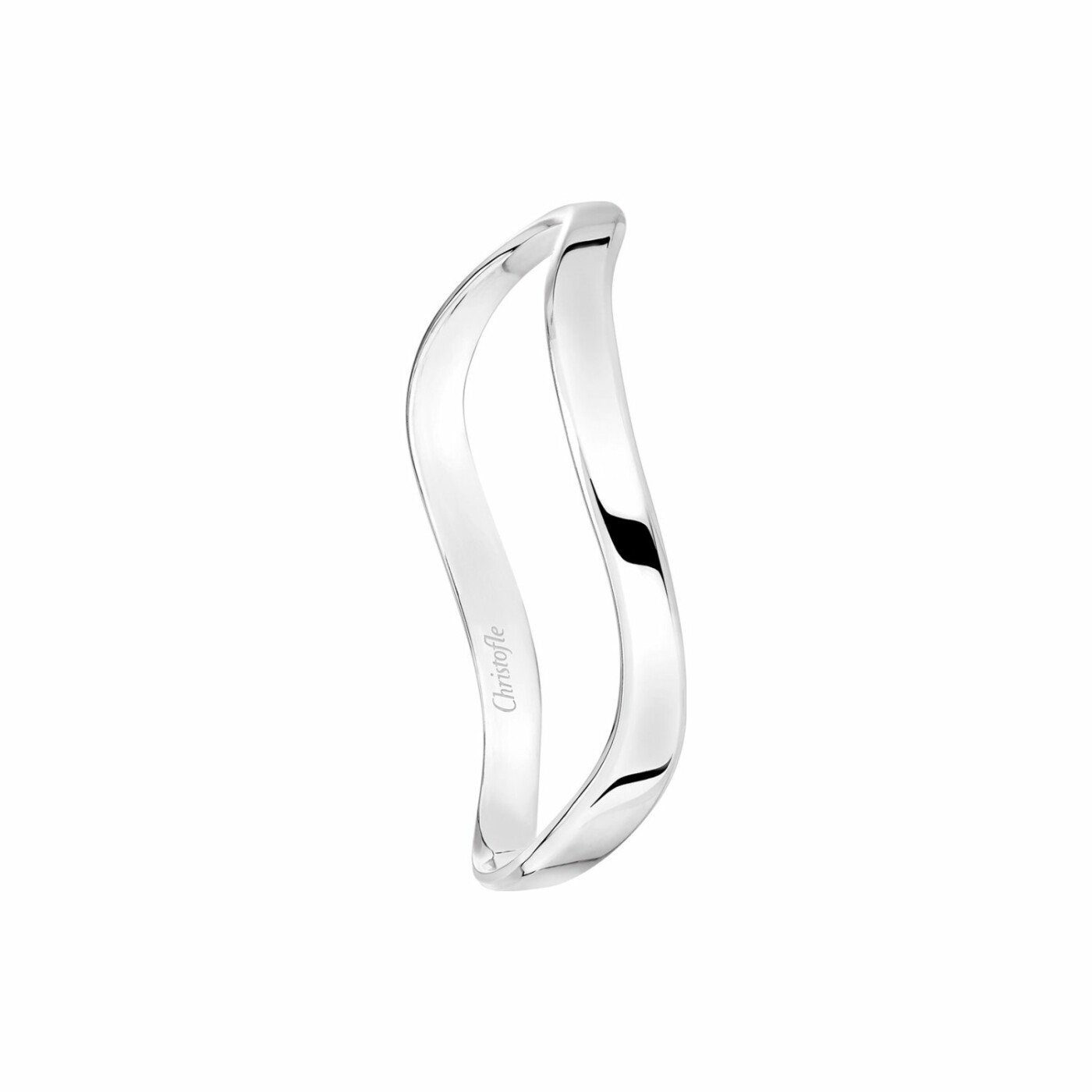 Bracelet jonc Christofle Rivage Une vague en argent, taille 2