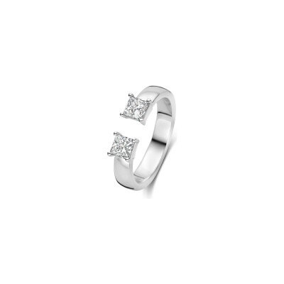 Bague en or blanc et diamant