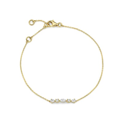 Bracelet en or jaune et diamants