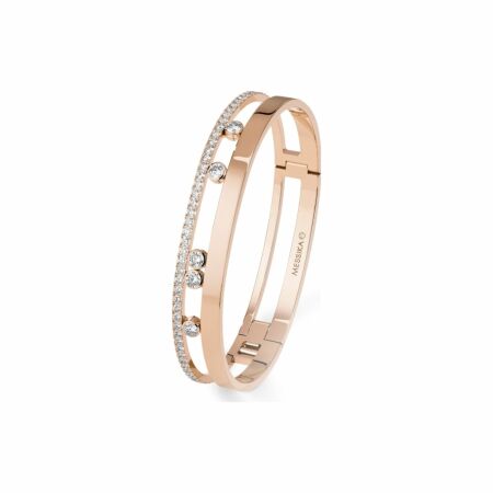 Messika Move Romane Large bangle bracelet, rose gold, diamonds